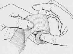 Method of Rolling a Bandage.