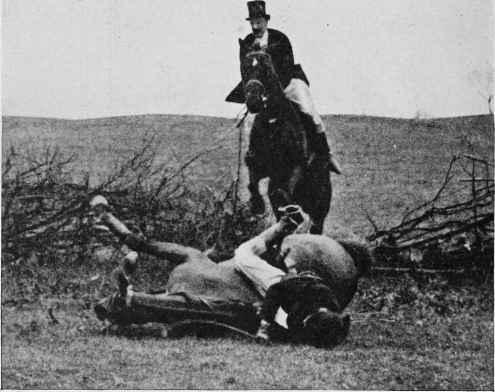 Fig. 6 - The danger of a horse that persists in jumping the gaps