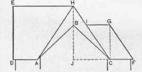 Fig. 30.   Diagram for Finding Area of Roof Shown in Fig. 29.