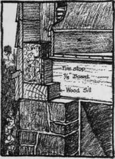 Fire stop at base of exterior stud wall Fig 3
