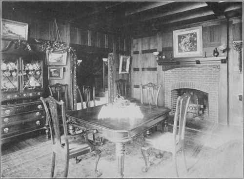 DINING ROOM IN HOUSE FOR MR. C. M. THOMPSON, CAMBRIDGE, MASS.