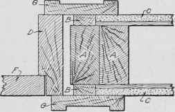 Fig. 344. Horizontal Section through Jamb of Interior Door Frame