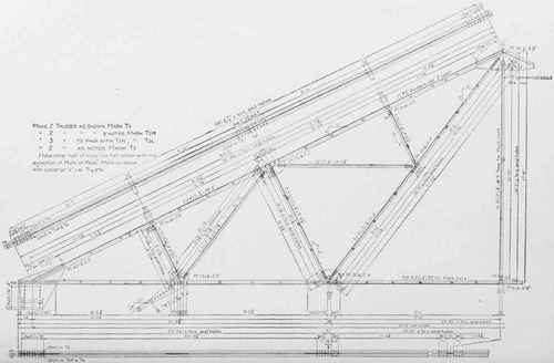 Plate II. Working Shop Drawing of a Roof Truss.