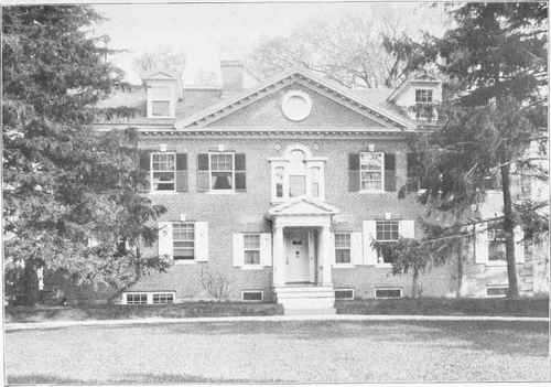 STREET FRONT OF RESIDENCE AT DEDHAM, MASS.