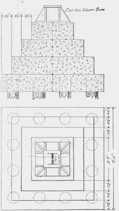 CONCRETE AMD PILE FOOTING UNDER COLUMN Fig. 152.