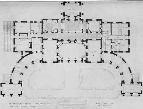 FIRST FLOOR PLAN OF RESIDENCE FOR MURRAY GUGGENHEIM, ESQ., NORWOOD, N. J.