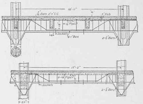 Fig. 190. Detail of Beams and Girders for Buck Building, Philadelphia, Pa.
