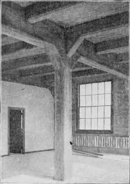 Fig. 203. Floor Construction in Shop Building of Swarthmore (Pa.) College, Showing Connection of Girder Beams with Column.
