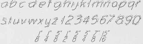 Fig. 31. The Completed Letter, with Arrows Showing Direction of Stroke