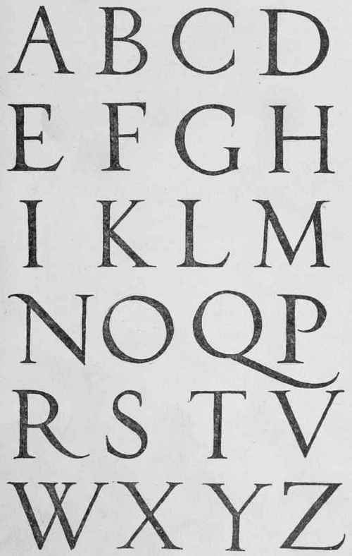 Fig. 4. Italian Renaissance Alphabet, according to Sebastian Serlio.