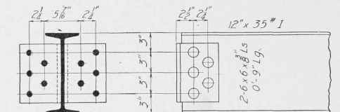Fig. 62. Detailing Connection P ate When There Are Holes in the Outstanding Leg