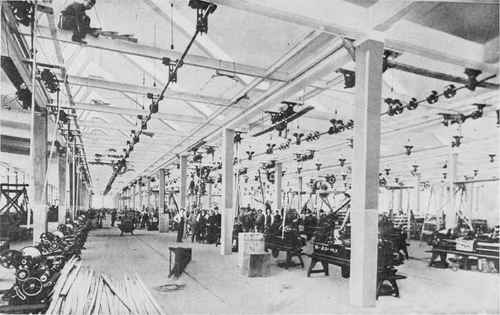 INTERIOR VIEW IN ONE OF THE MANUFACTURING BUILDINGS OF THE GEORGE N. PIERCE COMPANY, BUFFALO, N. Y.