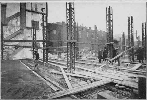 MANUFACTURERS' FURNITURE EXCHANGE BUILDING, CHICAGO, ILL., SHOWING METHOD OF REINFORCED CONCRETE CONSTRUCTION.
