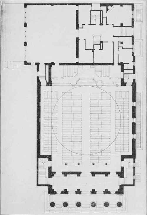 PLAN OF MADISON SQUARE PRESBYTERIAN CHURCH, NEW YORK CITY