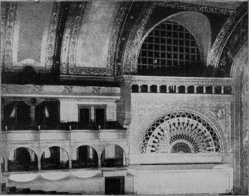 CORNER OF INTERIOR OF AUDITORIUM. CHICAGO, ILL.