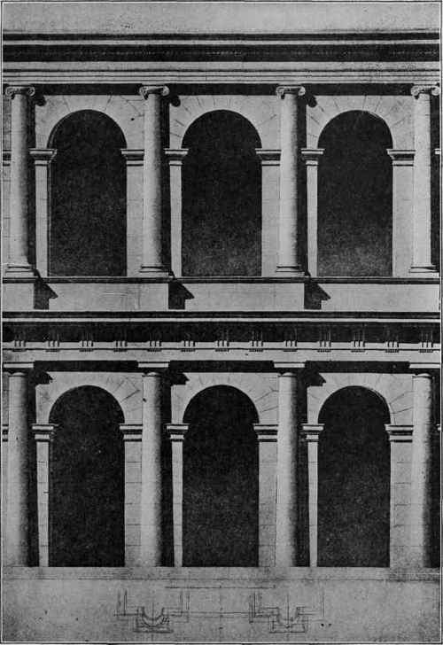 Detail of Theater of Marcellus, Rome.