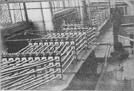Fig. 18. Large Feeders Run Exposed on Insulators.