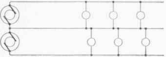 Fig. 29. Three Wire System, with Neutral Conductor between the Two Outside Conductors.