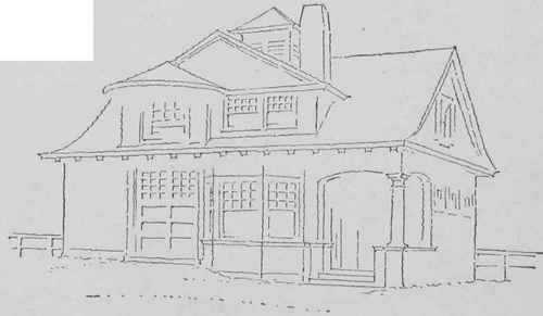 OUTLINE DRAWING READY FOR RENDERING. All lines should be very light so as not to show through rendering.