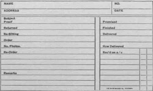 Illustration No. 101 Shaw Walker Filing Card for Studio Records