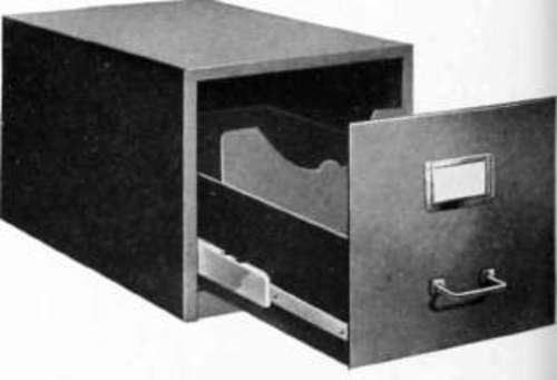 Eastman Steel Filing Cabinet Single Unit Open.