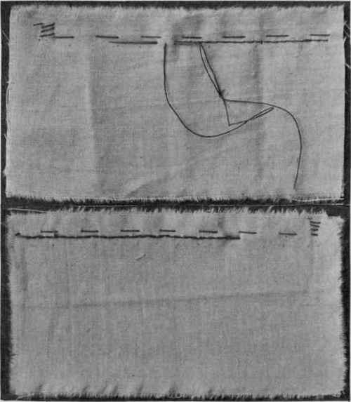 Fig. 104. Stitching, right and wrong sides.