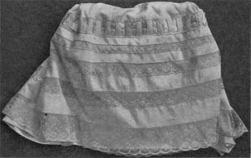 Fig. 165. Petticoat for occasional wear, of nainsook, lace and embroidered beading.
