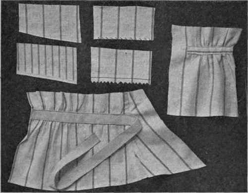 Fig. 185. Finishes for lower edge of tailored waist Waist line finishing.