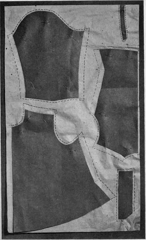 Fig. 38   Shirtwaist pattern placed on cambric or muslin, ready for cutting a trial waist.