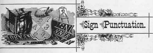 Illustrations of the Proper Wording and Punctuation of Sign Writing.