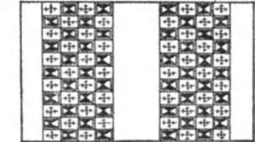The two pieces of patterned paper