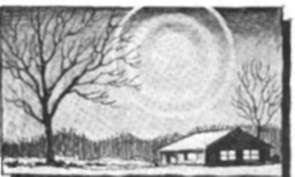 Halos around the sun or moon