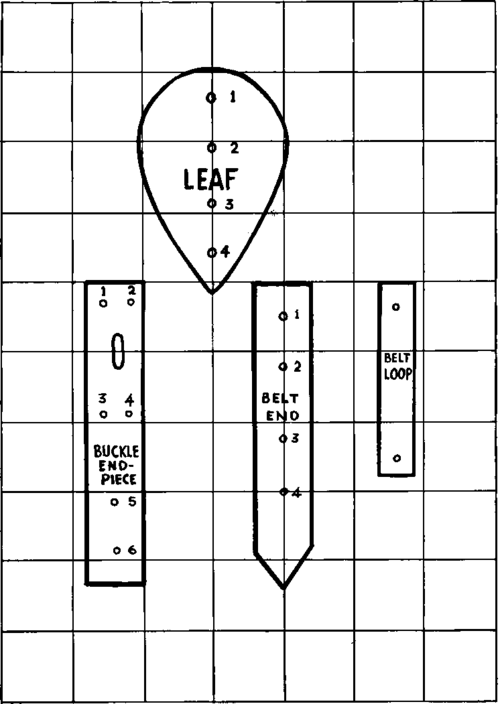 Patterns for Leaf Leather Belt
