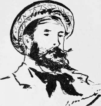 Claude Monet. Sketch by Manet.
