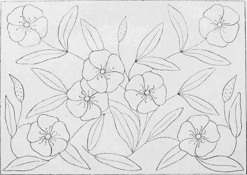 Simple Panel Design for Embroidery.