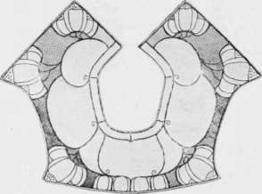 Yoke for Child's Dress in Coloured Silk Patchwork applique.