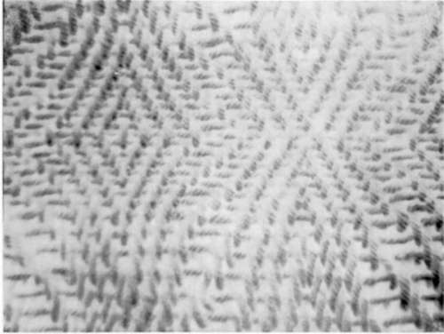 Close up of diamond twill weave
