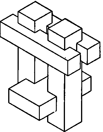 Isometric of a Wooden Model.
