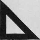 Fig. 107 Open Hard Rubber Triangle or Set Square, 40 x 45 x 90 Degrees.