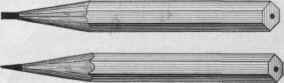 Fig. 121. Two Views of Pencil Sharpened to a Chisel Point.