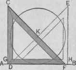 Fig. 181. Proper Method of Using a 45 degree Triangle.