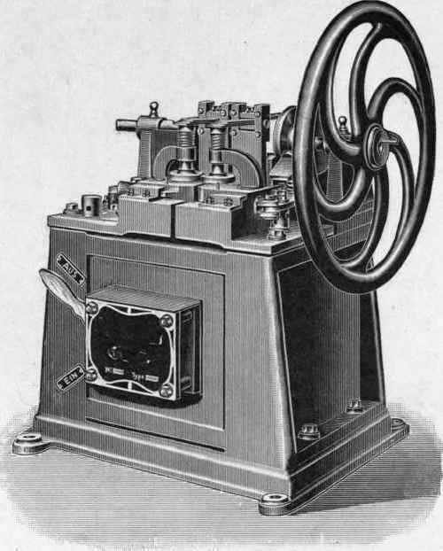 FIG. 42.   Machine for End to End Welding of Flat Hoops, Rings, and similar Articles.
