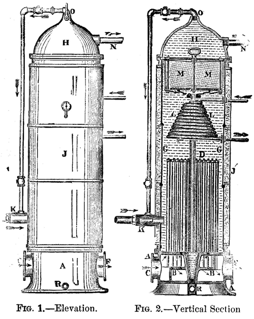 FIG. 1. Elevation. FIG. 2. Vertical Section