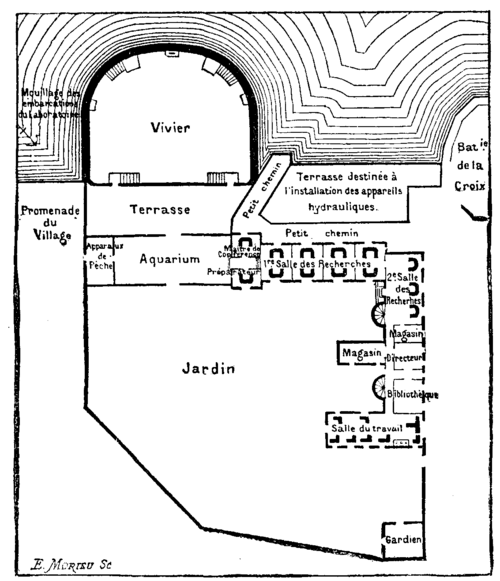 FIG. 1. PLAN OF THE ROSCOFF LABORATORY.