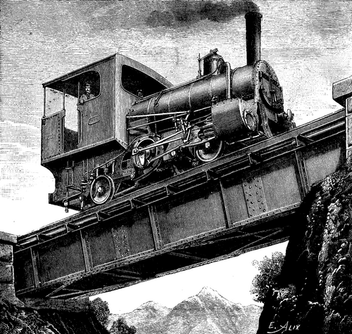 FIG. 3.   NEW LOCOMOTIVE ON THE RIGHI RAILROAD.