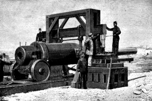 NEW KRUPP BREECH LOADING GUNS FOR SPANISH FORTIFICATIONS.