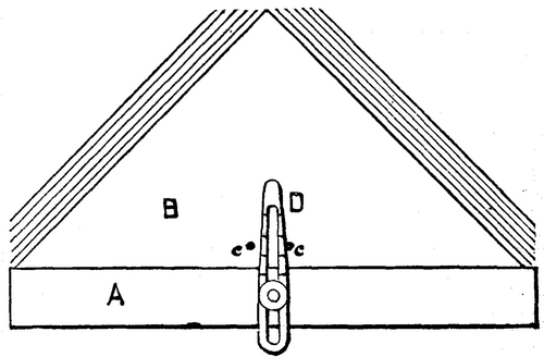 RULER AND TRIANGLE FOR HATCHING.