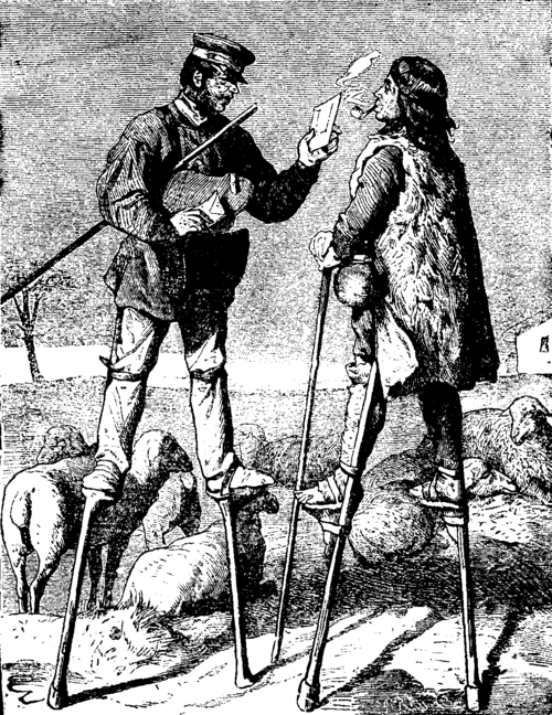 FIG. 21.   DELIVERING LETTERS IN LANDES DEPARTMENT,