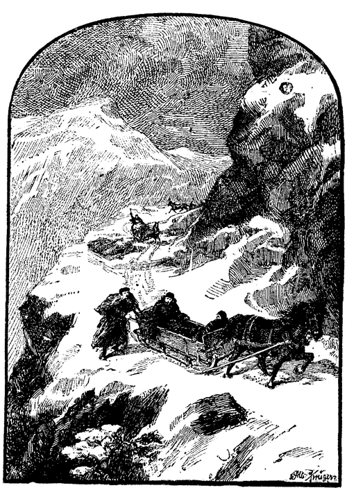 FIG. 25.   SWISS ALPINE POST IN WINTER.