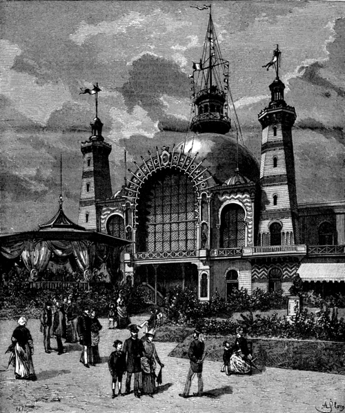 THE INTERNATIONAL MARINE EXHIBITION AT HAVRE.   THE PRINCIPAL ENTRANCE.